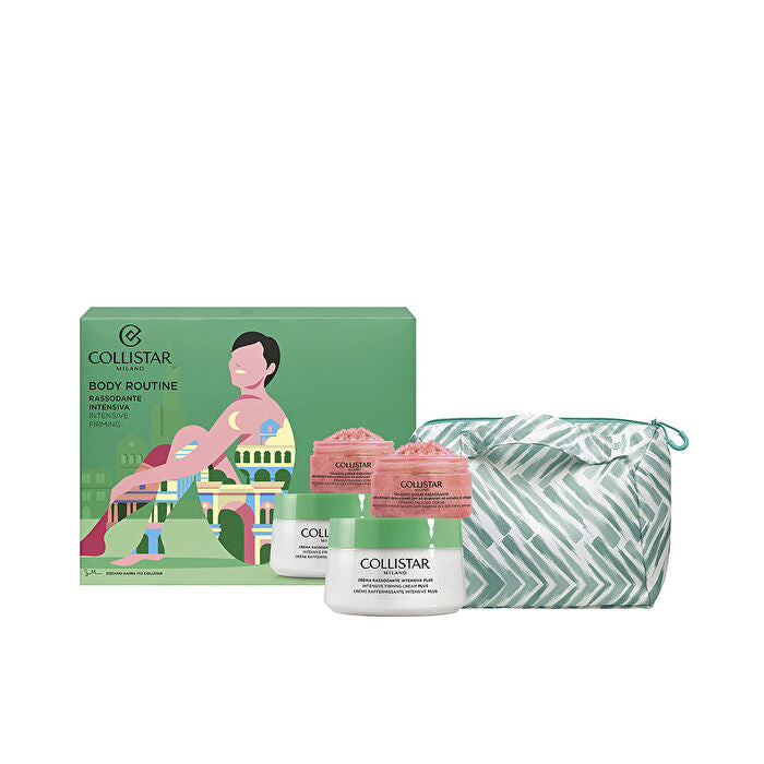Collistar Body Routine Intensive Firming Set Cream Plus 400ml/firming Thalasso-scrub 150ml/travel Bag 550ml