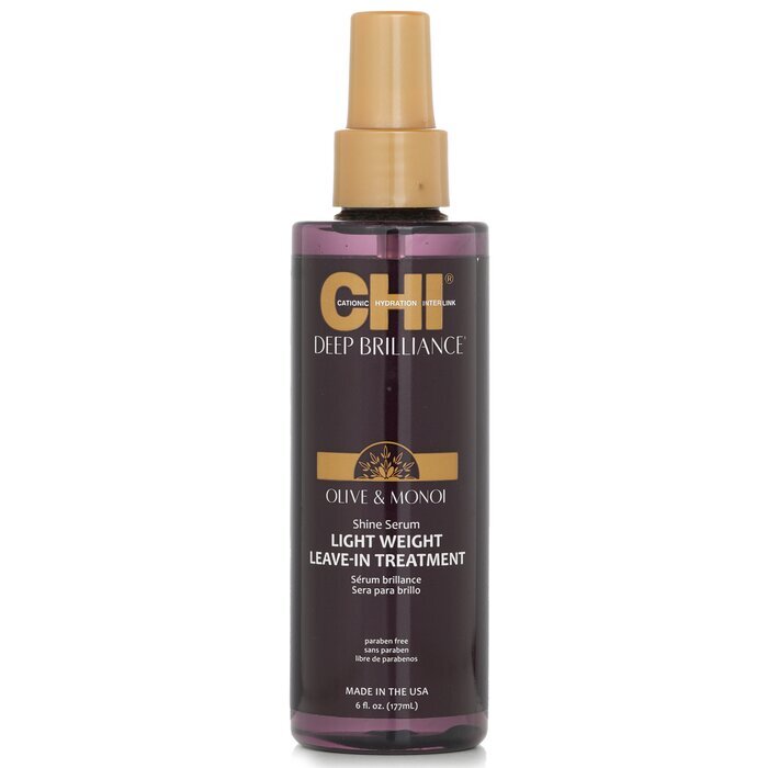 CHI Deep Brilliance Olive & Monoi Shine Serum Soin Légère Sans Rinçage 178ml/6oz