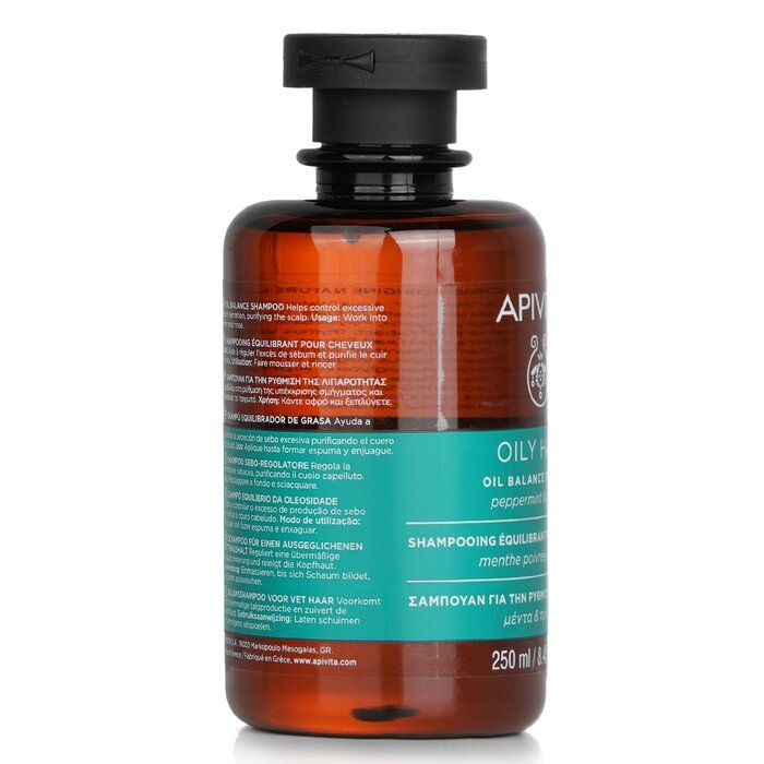 Apivita Oil Balance Shampoo with Peppermint & Propolis (For Oily Hair) 250ml