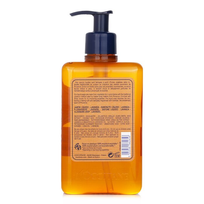 L'Occitane Lavender Liquid Soap For Hands & Body 500ml/16.9oz