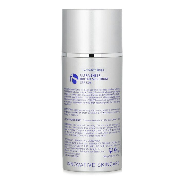 IS Clinical Eclipse SPF 50 Sunscreen Cream -  Perfectint Beige 100ml