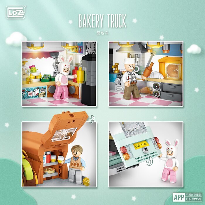 LOZ Creator - Bread Van Building Bricks Set 40 x 28 x 5cm
