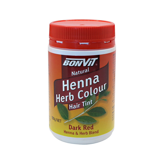 Bonvit Natural Hair Tint Henna Herb Colour (henna & Herb Blend) Dark Red 100g