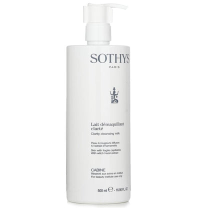 Sothys Clarity Cleansing Milk - For Skin With Fragile Capillaries, With Witch Hazel Extract (Salon Size) 500ml