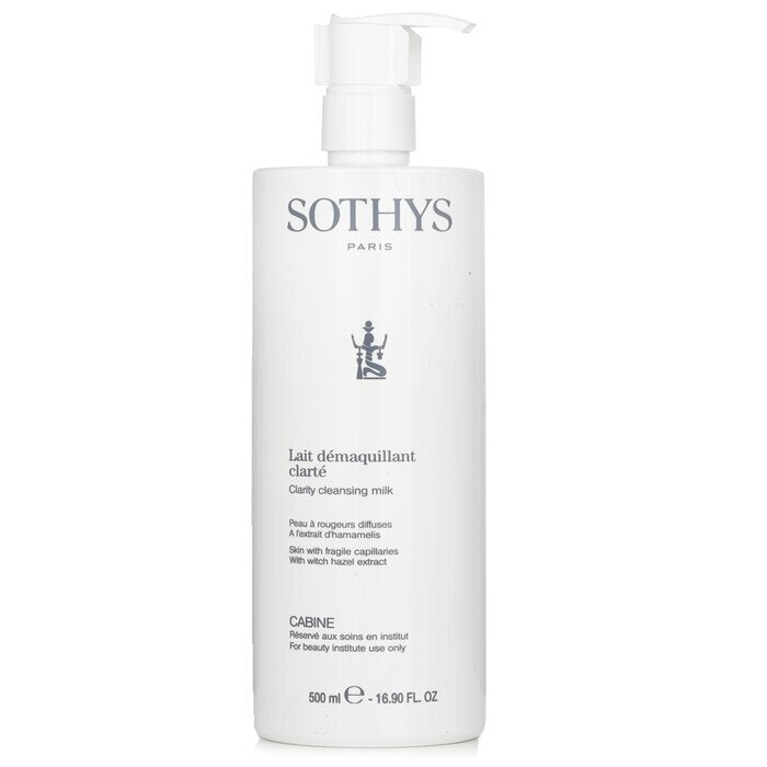 Sothys Clarity Cleansing Milk - For Skin With Fragile Capillaries, With Witch Hazel Extract (Salon Size) 500ml