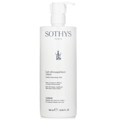 Sothys Clarity Cleansing Milk - For Skin With Fragile Capillaries, With Witch Hazel Extract (Salon Size) 500ml