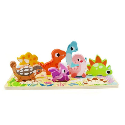 Tooky Toy Co Chunky Puzzle - Dinosaur 30x21x2cm